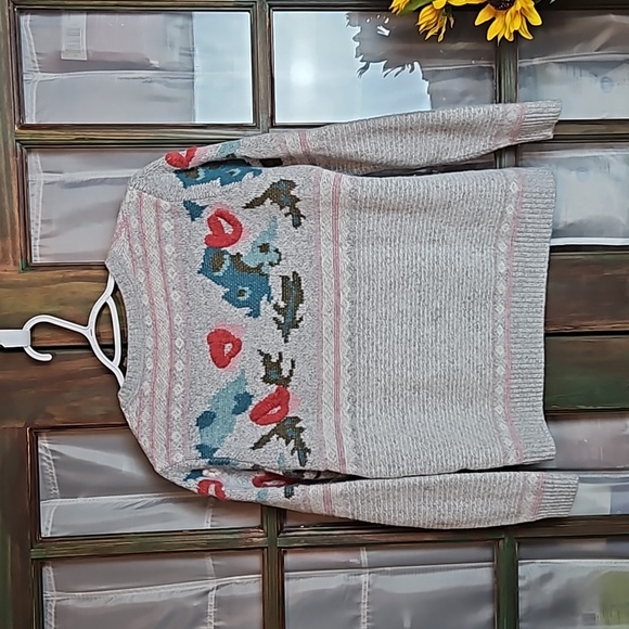 Sundance Bold Botanic Scoop Neck Hand Embroidered Wool Blend Sweater - Picture 14 of 14